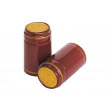 Termokapsle vínová+zlatá (25-30,3x55mm)