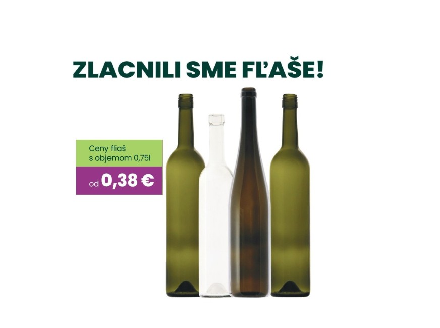 Zlacnili sme fľaše !