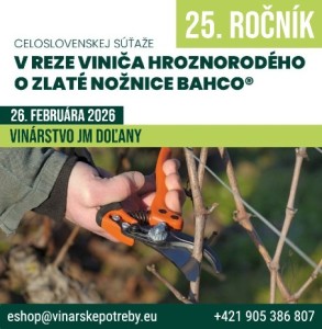 Celoslovenská súťaž v reze viniča hroznorodého 2026 o Zlaté nožnice