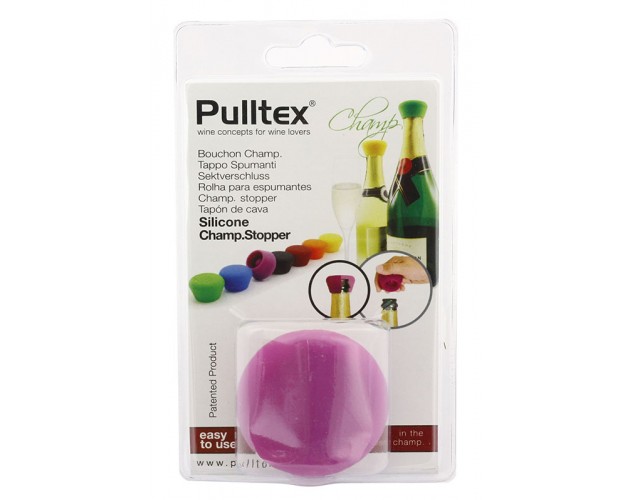 Uzáver silikónový champ fialový blister PULLTEX
