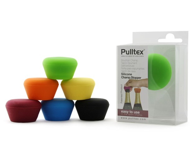 Uzáver silikónový wine čierny blister PULLTEX