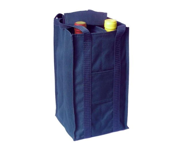 Taška na 4 fľaše modrá PULLTEX