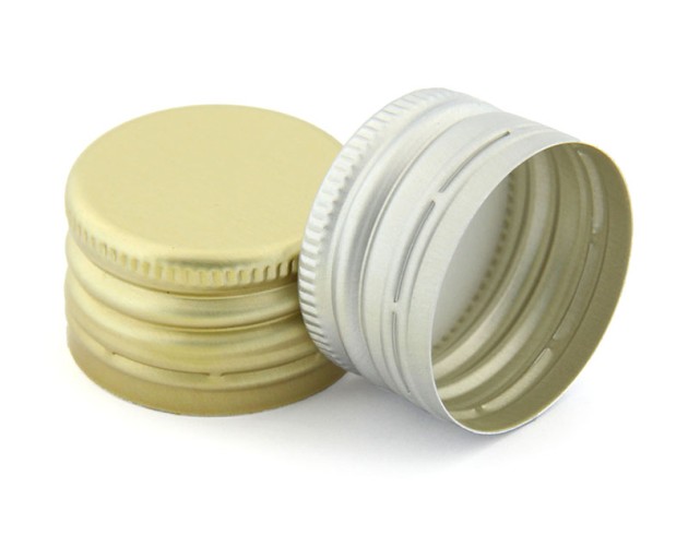 Uzáver šróbovací so závitom strieborný (28x18mm) (100ks)