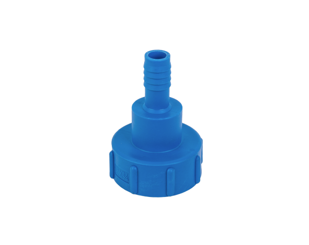 Adapter IBC S60x6 / s 1 hadičníkom  plastový modrý
