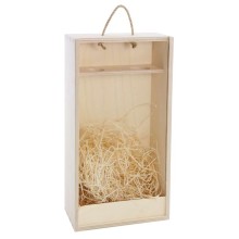 Drevená kazeta na 2 fľaše (nízka, otvorená)