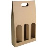 Kartón na 3 fľaše hnedý bez potlače
